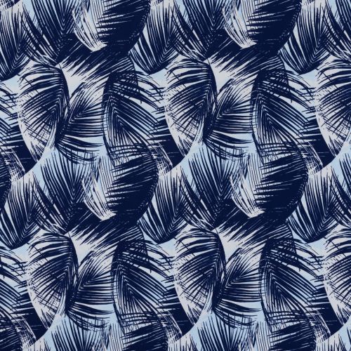 JERSEY SNUG KNITS PAR ALISON JANSSEN POUR FIGO - FEUILLAGE BLEU