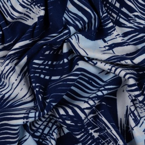 JERSEY SNUG KNITS PAR ALISON JANSSEN POUR FIGO - FEUILLAGE BLEU