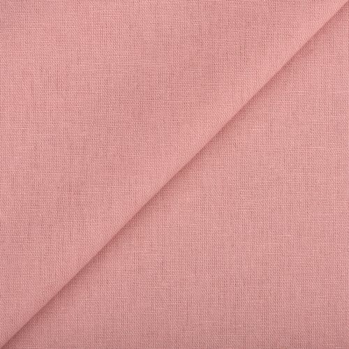 POPELINE LIN/VISCOSE SOFIA - ROSE DOUX