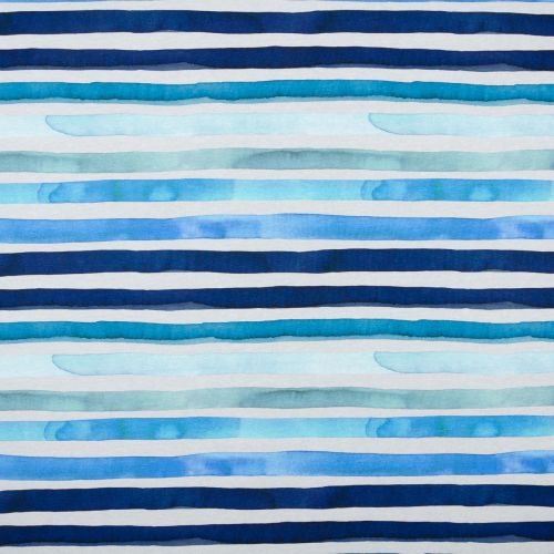 JERSEY DIGITAL RAYURES PAR POPPY - BLEU/GRIS