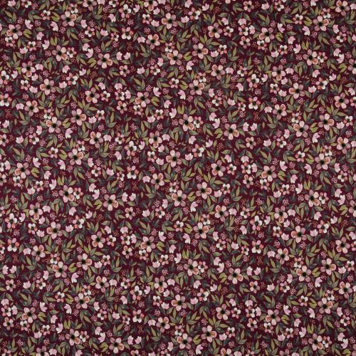 JERSEY DIGITAL FLORAISON PAR POPPY- BORDEAUX