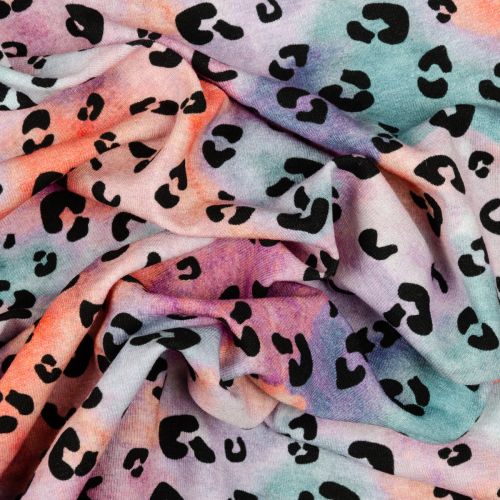 JERSEY DIGITAL TIE DYE LÉOPARD PAR POPPY - MULTI