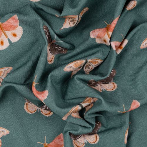 JERSEY BIOLOGIQUE PAPILLONS PAR POPPY - DENIM