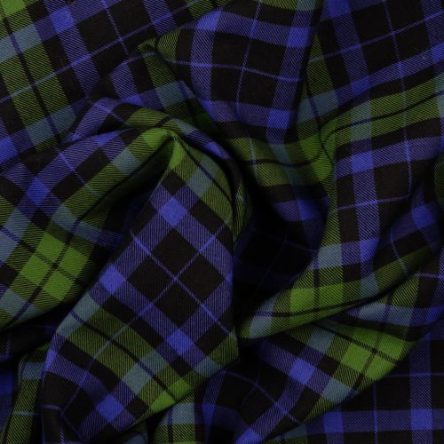 TARTAN DE BAMBOU ET COTON LORNA - VERT