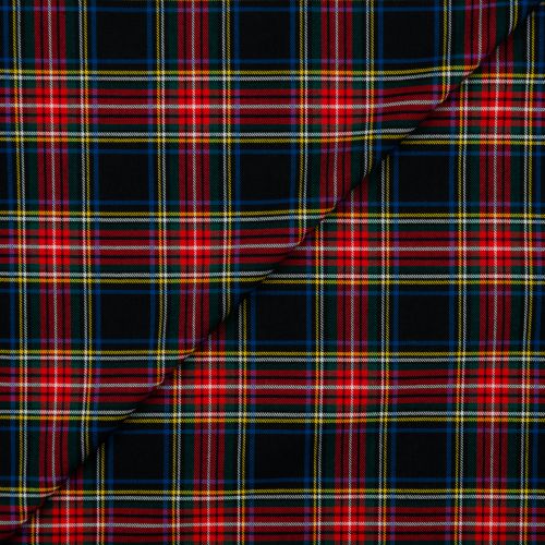 TARTAN DE BAMBOU ET COTON LORNA - NOIR