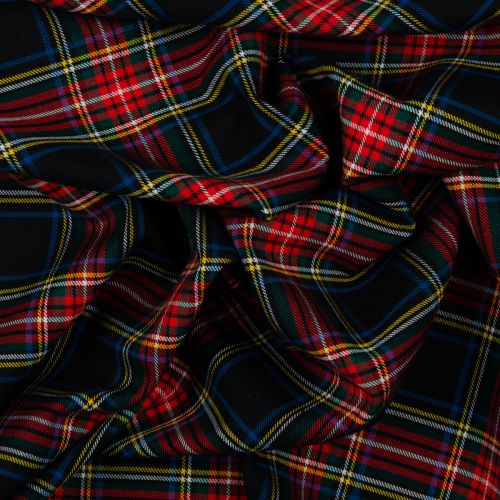 TARTAN DE BAMBOU ET COTON LORNA - NOIR