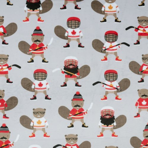 MINKY PURELY CANADIAN EH! - HOCKEY BEAVERS GRIS