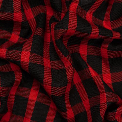 FLANNELETTE CLASSIQUE À CARREAUX LOU - NOIR & ROUGE