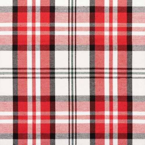 FLANNELETTE CLASSIQUE À CARREAUX MANU - NOIR, ROUGE & BLANC