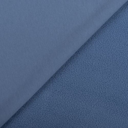 OUATÉ PELUCHE NORDIK REVERSIBLE ANTI BOULOCHAGE - DENIM