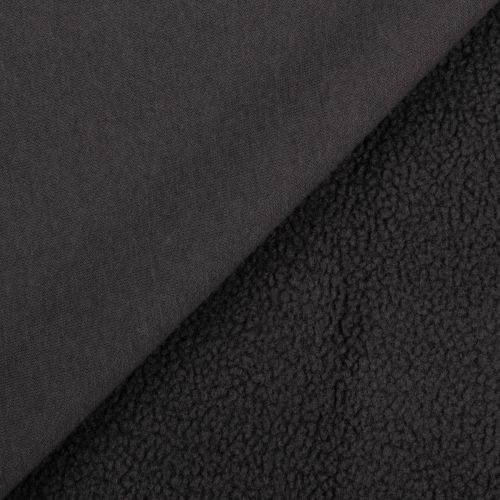 OUATÉ PELUCHE NORDIK REVERSIBLE ANTI BOULOCHAGE - CHARBON