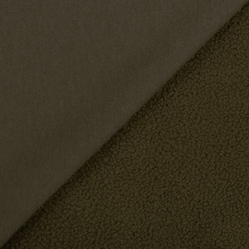 OUATÉ PELUCHE NORDIK REVERSIBLE ANTI BOULOCHAGE - OLIVE