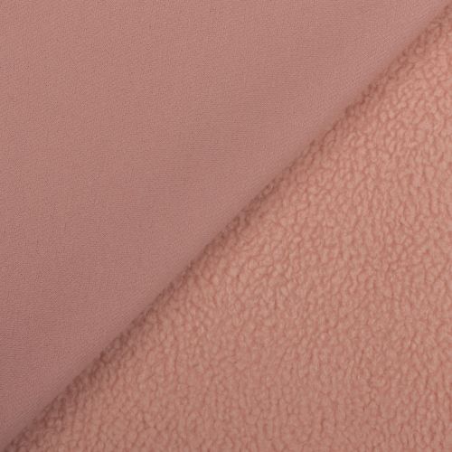 OUATÉ PELUCHE NORDIK REVERSIBLE ANTI BOULOCHAGE - ROSE POUDRÉ
