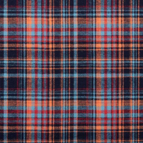 FLANNELETTE DE COTON À CARREAUX NOAH - MARINE/ROUGE/BLEU
