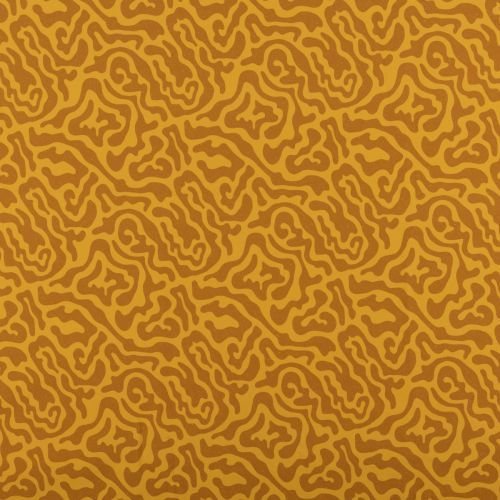 TOILE NYLON EXTENSIBLE MAUI IMPRIMÉ WIGGLE - MOUTARDE