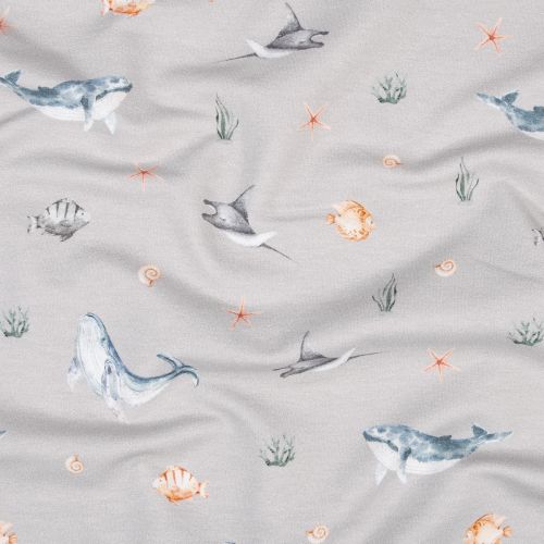 TRICOT FRANÇAIS SEA CREATURES PAR POPPY - GRIS