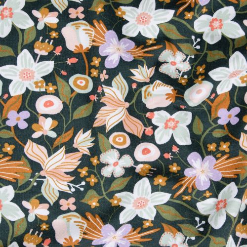 COTON OUATÉ SPRING FLOWERS PAR POPPY - VERT