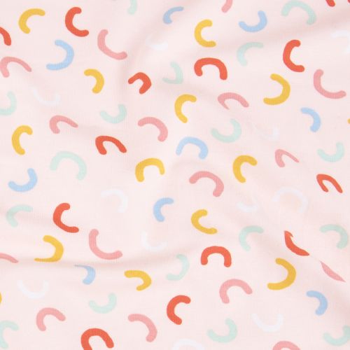 COTON OUATÉ DOUX RAINBOW DOTS - SAUMON