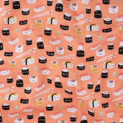 FLANNELETTE SUSHI-MANIA - CORAIL