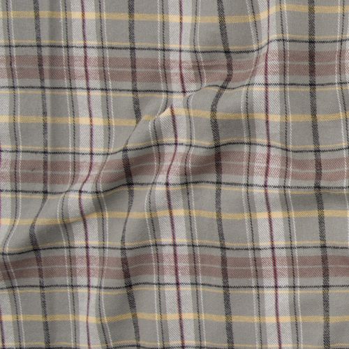 FLANNELETTE DE COTON À CARREAUX COMFORT - SAUGE