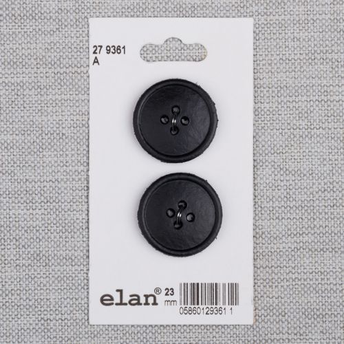 BOUTON ELAN - 23 MM 4 TROUS NOIR - ENS2