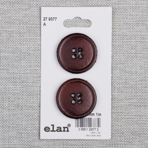 BOUTON ELAN - 25 MM 4 TROUS BRUN PALE - ENS2