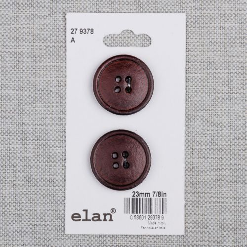 BOUTON ELAN - 23 MM 4 TROUS BRUN PALE - ENS2