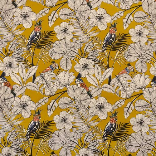 TISSU DÉCO GUATEMALA - MOUTARDE