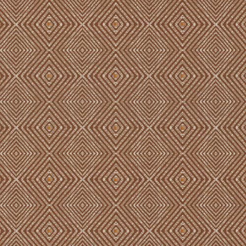 TISSU DÉCO ETHNIC DIAMOND - BRUN