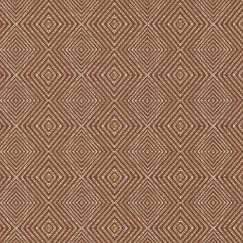 TISSU DÉCO ETHNIC DIAMOND - BRUN