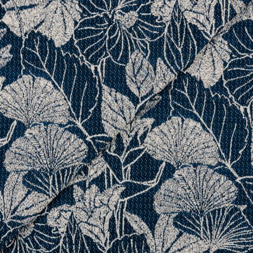 TISSU DÉCO HIBISCUS - BLEU
