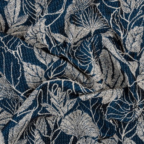 TISSU DÉCO HIBISCUS - BLEU