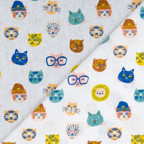 PERCALE CATS - BLANC