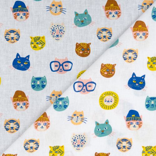 PERCALE CATS - BLANC