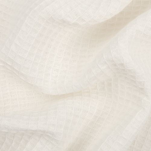 TISSU DÉCO NID D'ABEILLE - BLANC NATUREL