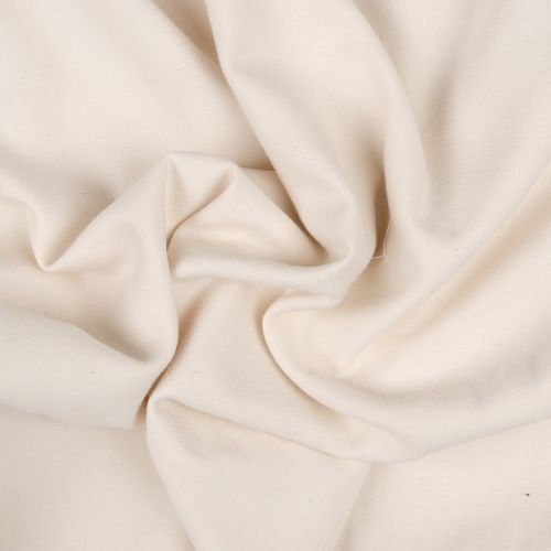 TISSU DÉCO SATIN DE COTON - ÉCRU