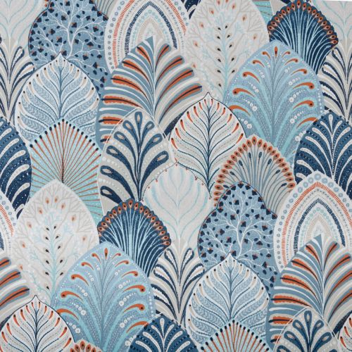 TISSU DÉCO AMYTIS SATIN - BLEU