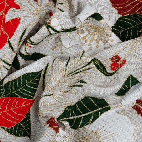 TISSU DÉCO FLORE - ROUGE