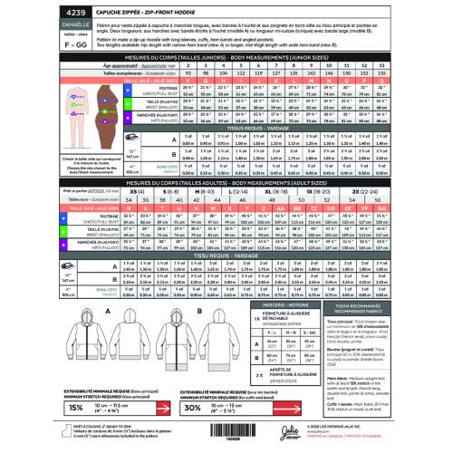 JALIE 4239 - CAPUCHE ZIPPÉE DANAËLLE