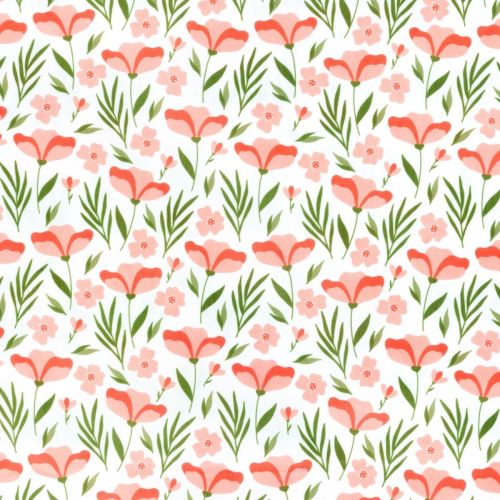 PUL IMPRIMÉ EXCLUSIF - FLORAISON FLEUR CORAIL