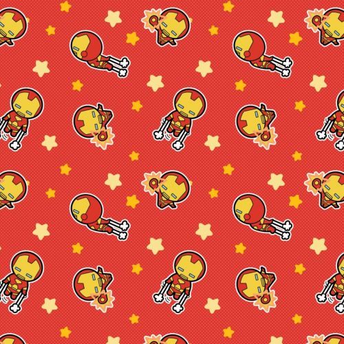 COTON KAWAII MARVEL PAR  POUR CAMELOT - IRON MAN ROUGE