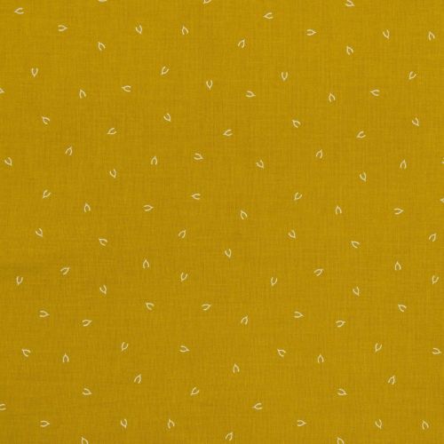 COTON LUCKY CHARM PAR GHAZAL RAZAVI POUR FIGO - WISHBONE MOUTARDE
