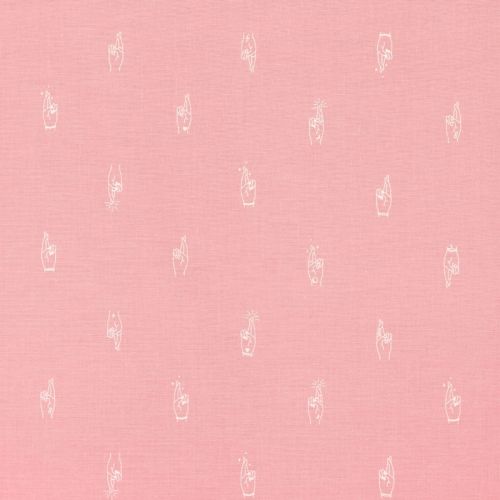 COTON LUCKY CHARM PAR GHAZAL RAZAVI POUR FIGO - FINGERS CROSSED ROSE