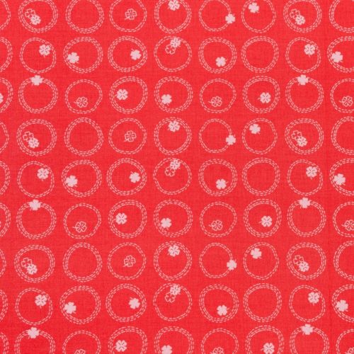 COTON LUCKY CHARM PAR GHAZAL RAZAVI POUR FIGO - FOUR LEAF CLOVER ROSE