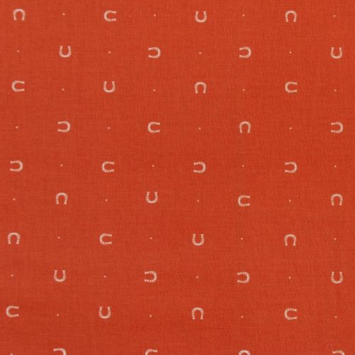 COTON LUCKY CHARM PAR GHAZAL RAZAVI POUR FIGO - HORSESHOE ROUGE