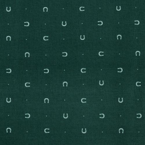 COTON LUCKY CHARM PAR GHAZAL RAZAVI POUR FIGO - HORSESHOE VERT