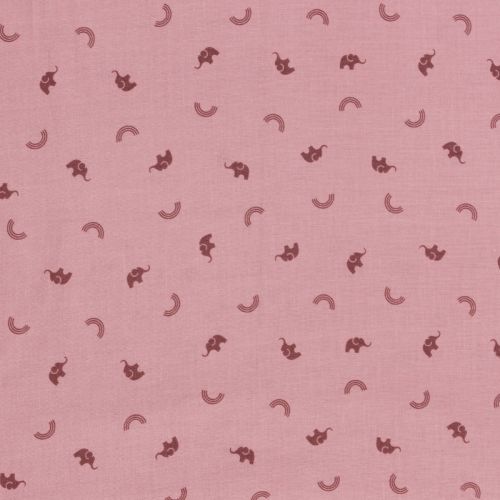 COTON LUCKY CHARM PAR GHAZAL RAZAVI POUR FIGO - ELEPHANT ROSE