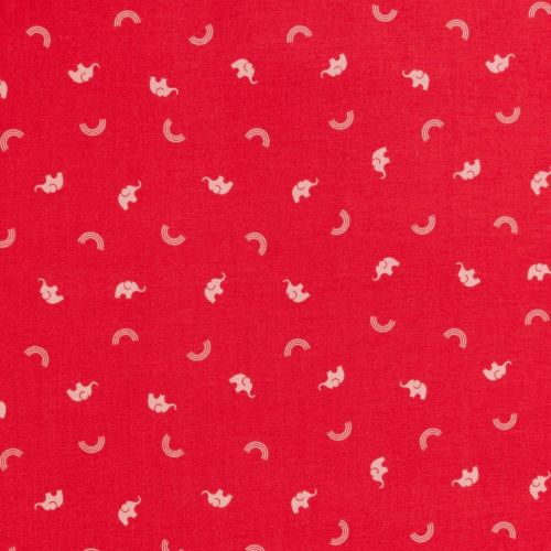 COTON LUCKY CHARM PAR GHAZAL RAZAVI POUR FIGO - ELEPHANT ROUGE