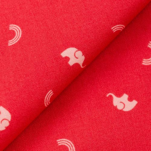 COTON LUCKY CHARM PAR GHAZAL RAZAVI POUR FIGO - ELEPHANT ROUGE