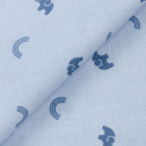 COTON LUCKY CHARM PAR GHAZAL RAZAVI POUR FIGO - ELEPHANT BLEU